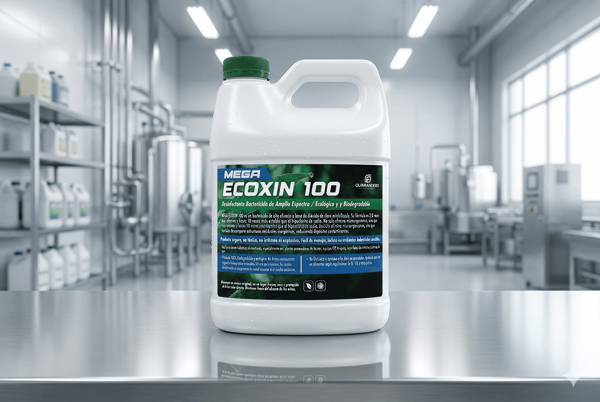 ECOXIN-100 solución desinfectante para industria alimenticia